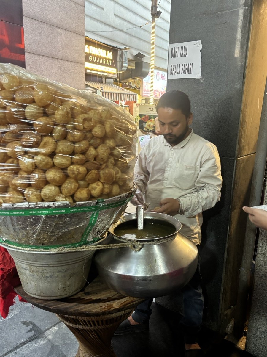 Fresh pani puchka being prepared